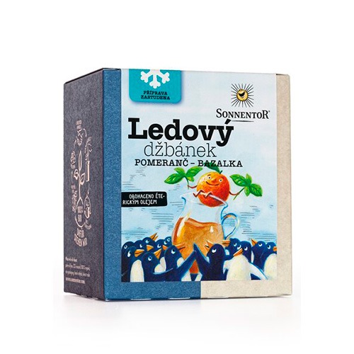 Ledový džbánek pomeranč bazalka